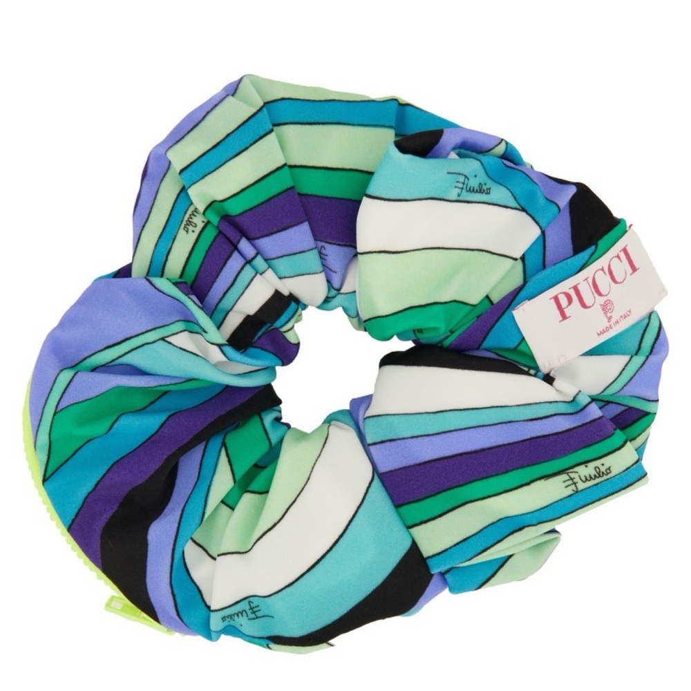 Emilio Pucci Multicolor Striped Hair Scrunchie